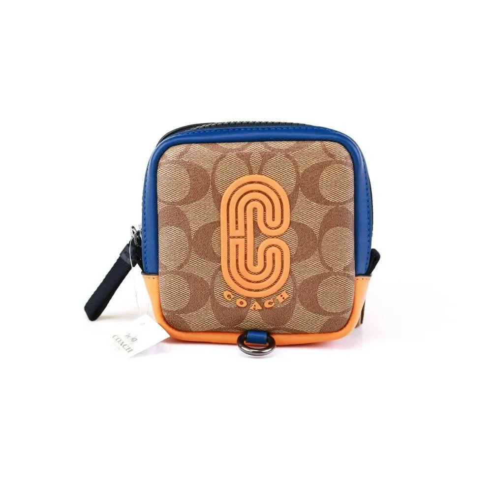 NEW Coach Signature PATCH Square Orangizer Card Pouch - Picture 2 of 7